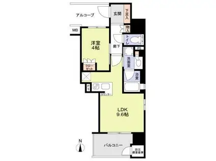 レ・ジェイド上本町305(1LDK/3階)の間取り写真