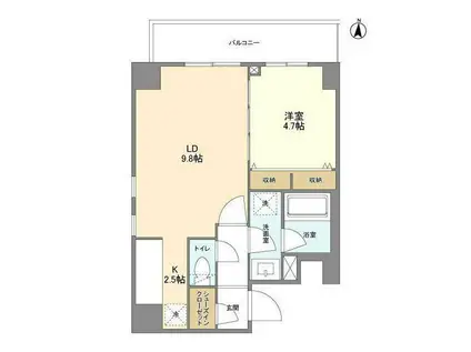 エル・ベース押上サウス(1LDK/2階)の間取り写真