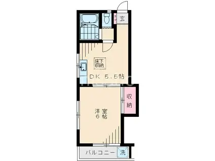 メゾンカメーナ(1DK/1階)の間取り写真