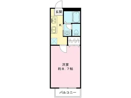 TWINS(1K/1階)の間取り写真