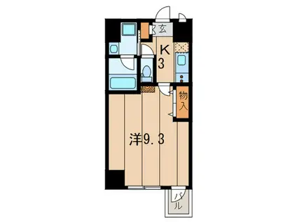 ボンズ日吉(1K/2階)の間取り写真