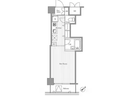 N パークウェル目黒本町(1K/1階)の間取り写真
