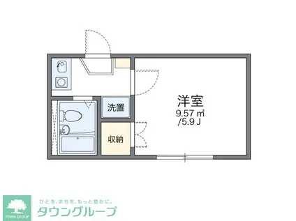 レオパレスコウナン(1K/1階)の間取り写真