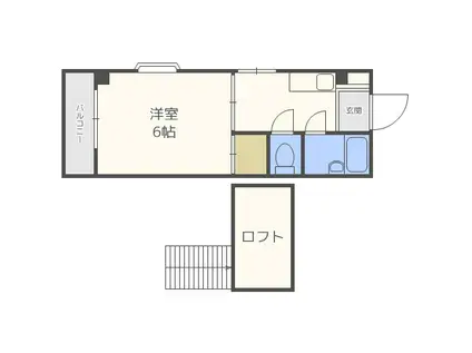 フォーサイト二日市RENATUS(1K/3階)の間取り写真