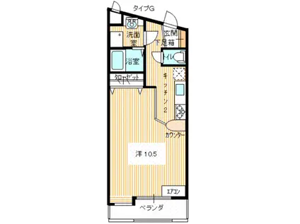 アレス上田中(1K/3階)の間取り写真