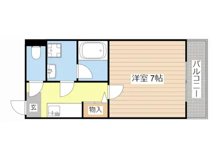 NASU33(1K/2階)の間取り写真