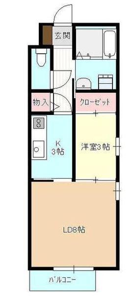 TSソレジオ(1LDK/1階)の間取り写真