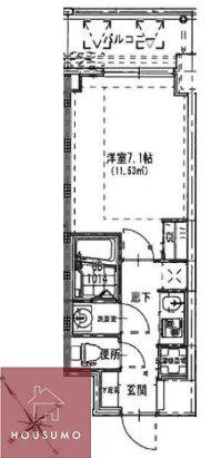 S-RESIDENCE 都島(1K/2階)の間取り写真