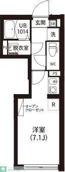 レピュア南大井レジデンス(ワンルーム/2階)の間取り写真