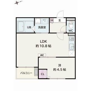 JACK ICHIBANII(1LDK/2階)の間取り写真