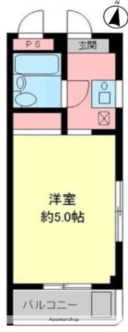 ドミール洋光台(ワンルーム/2階)の間取り写真