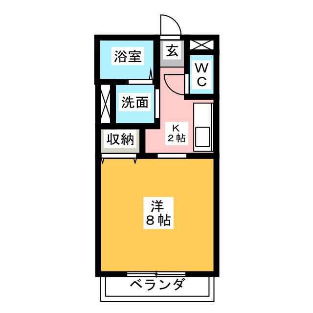 サングリーン(1K/2階)の間取り写真