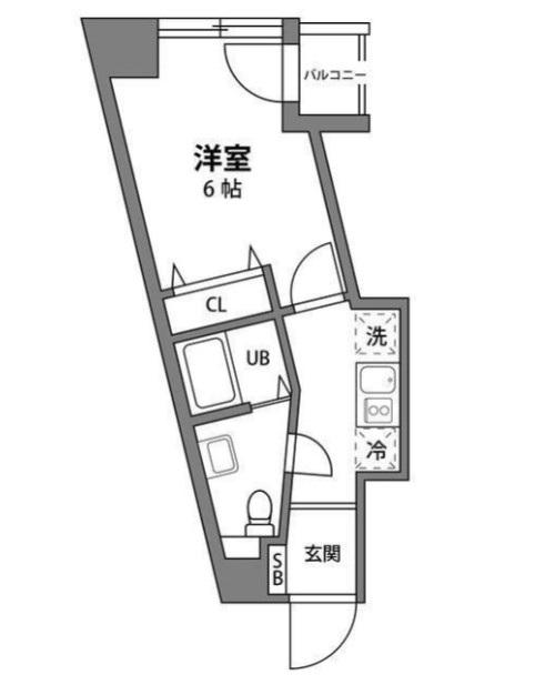 ジェムストーン高田馬場(1K/3階)の間取り写真