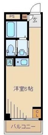 アーバンアメニティ中野(ワンルーム/4階)の間取り写真