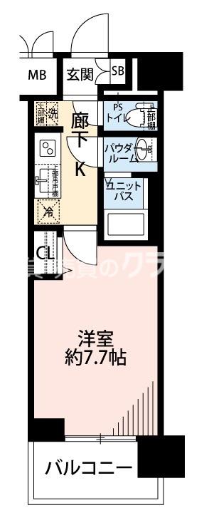 プレサンス大正フレンジ(1K/2階)の間取り写真