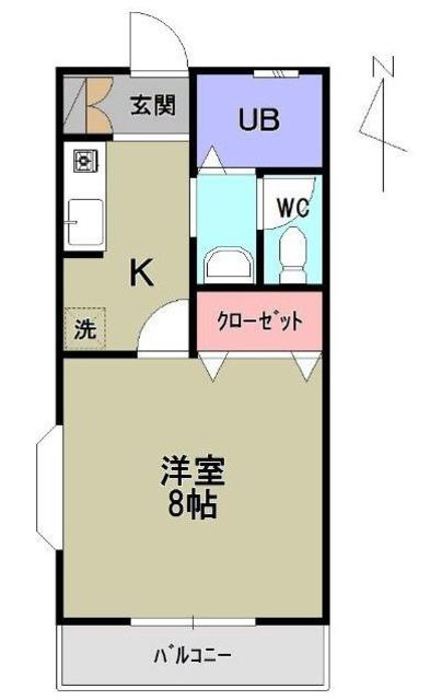 エトワール(1K/1階)の間取り写真