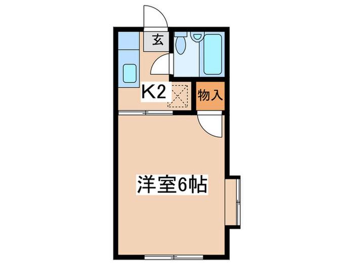 コロニアルハイツ(1K/2階)の間取り写真
