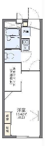 レオパレスSUNNYHOMES(1K/2階)の間取り写真
