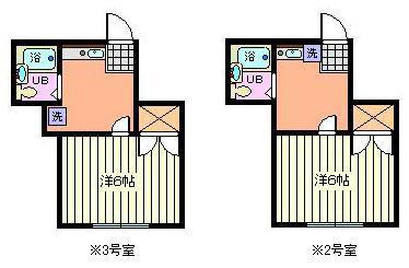 アーバンハイツII(1K/1階)の間取り写真