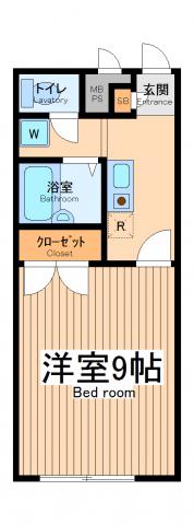 プレジールカドーエポック(1K/2階)の間取り写真