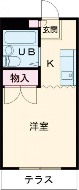 まさみセンチュリー(ワンルーム/2階)の間取り写真