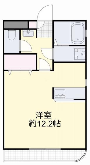 ヴィクトワール南方(ワンルーム/3階)の間取り写真