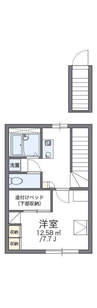 レオパレスエム ケイ(1K/2階)の間取り写真