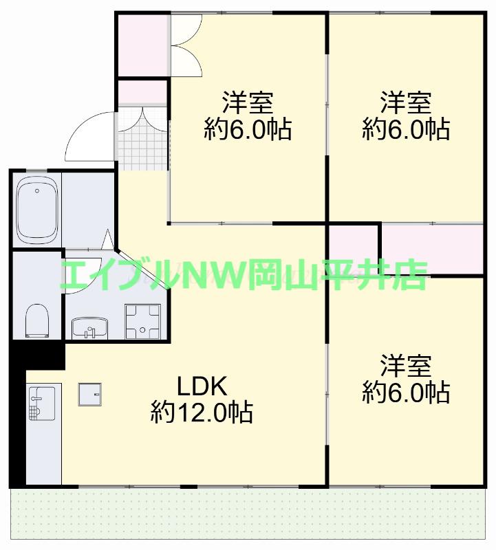 第2アネックス(3LDK/1階)の間取り写真