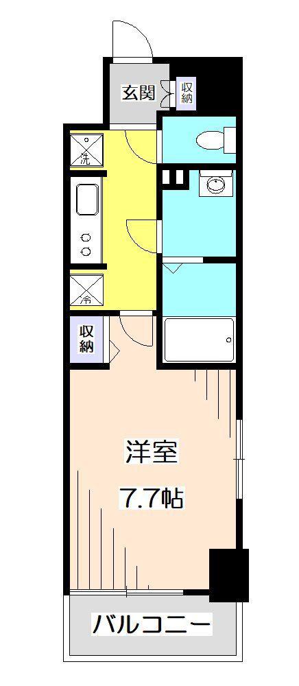 NSTAGE西所沢(1K/3階)の間取り写真