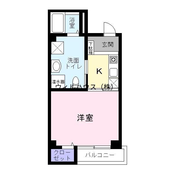 エヌエムヴァンサンク(ワンルーム/3階)の間取り写真