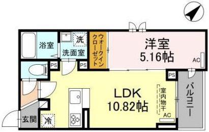 D-STYLE氷川台(1LDK/3階)の間取り写真