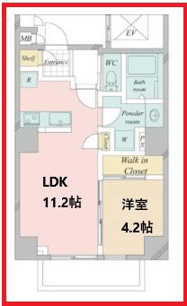 アイフラットドウカンヤマ(1LDK/2階)の間取り写真
