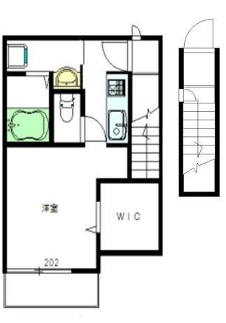 プレジール中野(ワンルーム/2階)の間取り写真