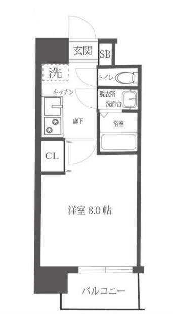 MV.IMP大阪鶴橋(1K/5階)の間取り写真