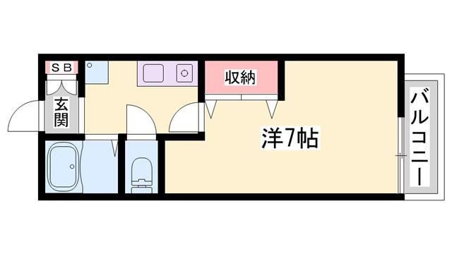 RINOCO(1K/2階)の間取り写真