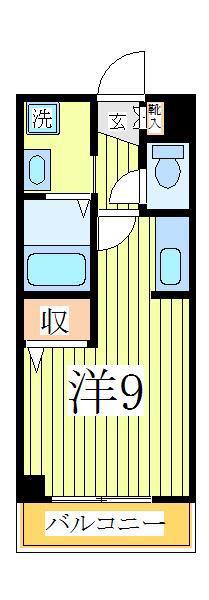 アルトパラーシオ(ワンルーム/1階)の間取り写真