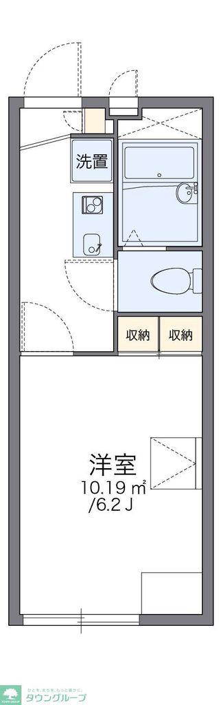レオパレス常楽(1K/1階)の間取り写真