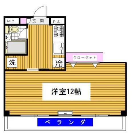 パレスメゾンE(1K/3階)の間取り写真