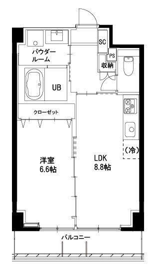 ラヴィベール(1LDK/4階)の間取り写真
