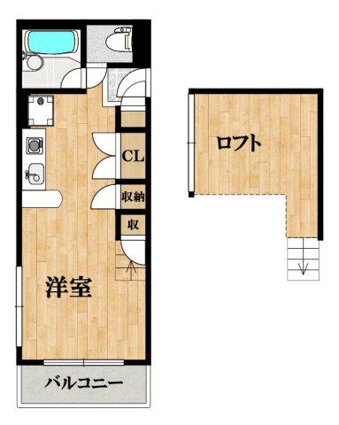 ファニーコートS(ワンルーム/4階)の間取り写真