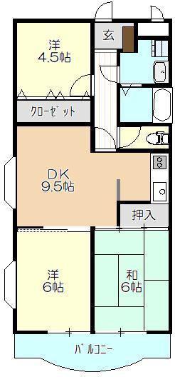 クレール小手指(3DK/2階)の間取り写真