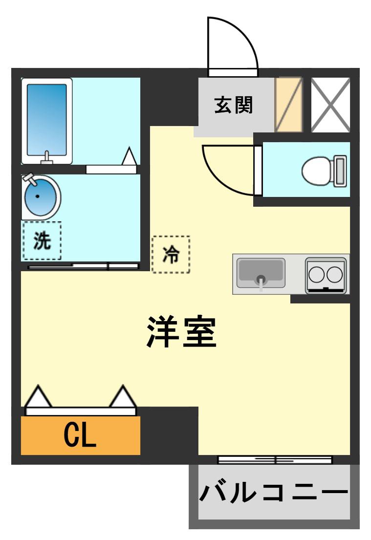 MAC小岩ステーション(ワンルーム/6階)の間取り写真