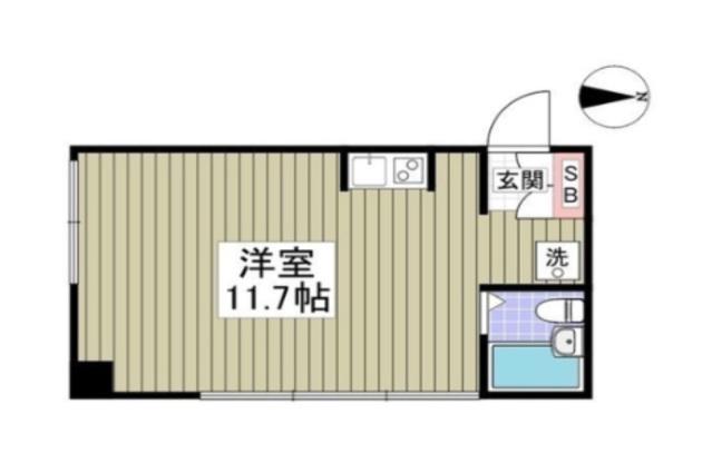けやきヒルズ本町(ワンルーム/3階)の間取り写真
