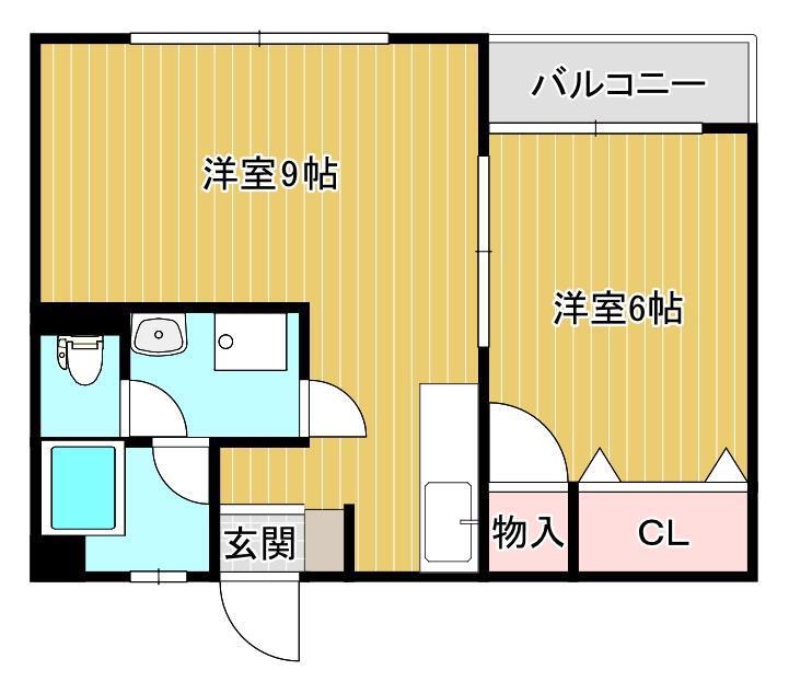 コーポ菊永(1LDK/3階)の間取り写真