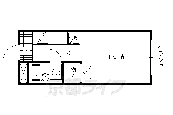 リーブルピエスヤマダ(1K/3階)の間取り写真