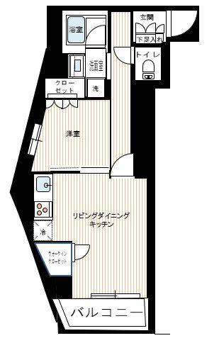 セジョリ新宿西落合(1LDK/7階)の間取り写真