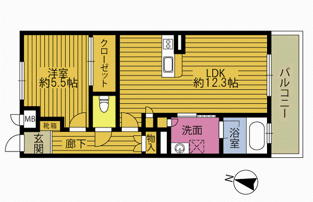 BI・SHITSU TSUMORI(1LDK/1階)の間取り写真