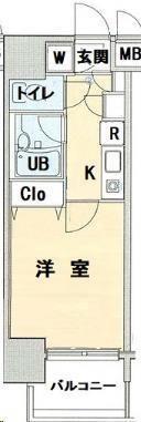菱和パレス立教大前(1K/8階)の間取り写真