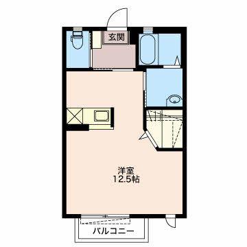 サンセールK(ワンルーム/1階)の間取り写真