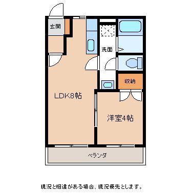 プラシード(1LDK/3階)の間取り写真